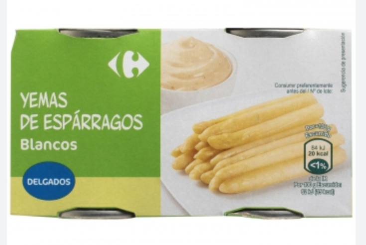 Espárragos blancos con mejillones en conserva.